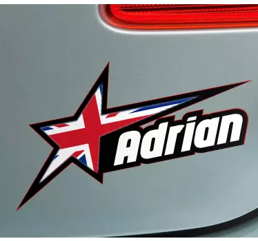 Calca para auto emblema de estrella británica - TenVinilo