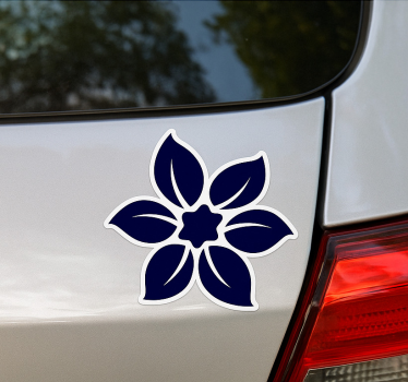 Calca para auto flor elegante en floración - TenVinilo