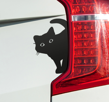 Calca para auto gato curioso - TenVinilo