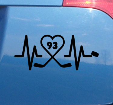 Calca para auto hockey sobre pulso cardíaco - TenVinilo