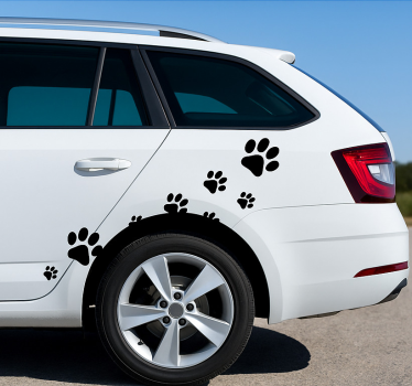 Calca para auto huellas de patas adorables - TenVinilo