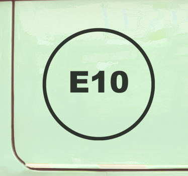 Calca para auto información sobre combustible e10 - TenVinilo