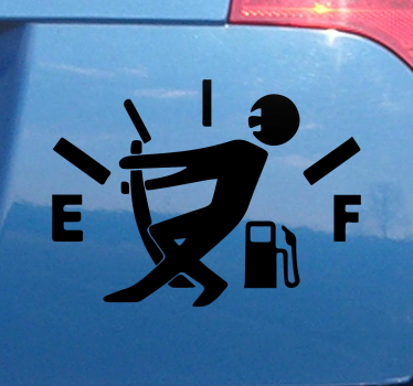 Calca para auto medidor de combustible humorístico - TenVinilo