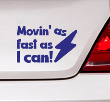 Calca para auto moviendo a toda velocidad - TenVinilo