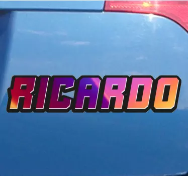 Calca para auto nombre personalizado vibrante - TenVinilo