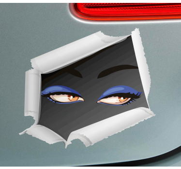 Calca para auto ojos seductores gráficos - TenVinilo
