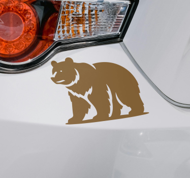 Calca para auto oso monocromático - TenVinilo