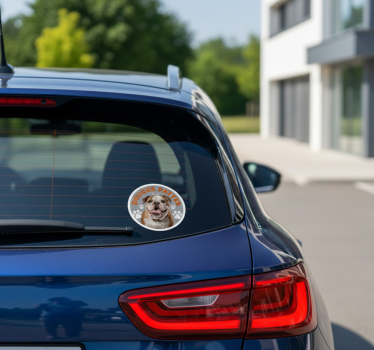 Calca para auto patas dulces bulldog inglés - TenVinilo