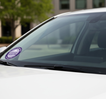 Calca para auto permiso de estacionamiento púrpura - TenVinilo