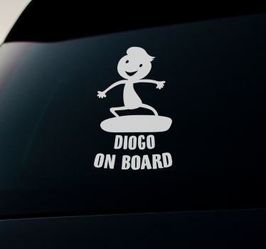 Calca para auto personaje divertido a bordo - TenVinilo
