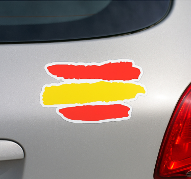 Calca para auto pincelada bandera españa - TenVinilo
