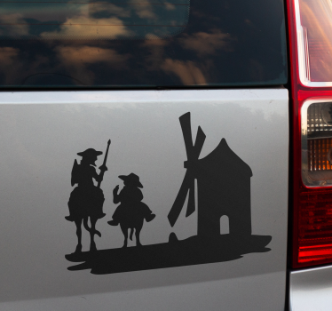 Calca para auto quijote y sancho panza - TenVinilo