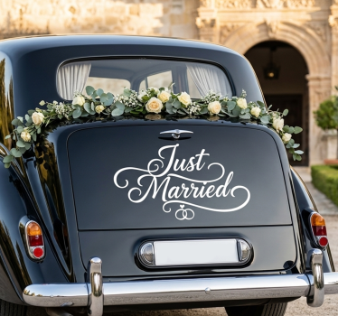 Calca para auto "recién casados" - TenVinilo