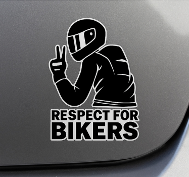 Calca para auto respeto por los motociclistas - TenVinilo