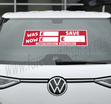 Calca para auto señales de venta de coches rojos - TenVinilo