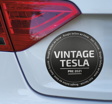 Calca para auto tesla clásico - TenVinilo