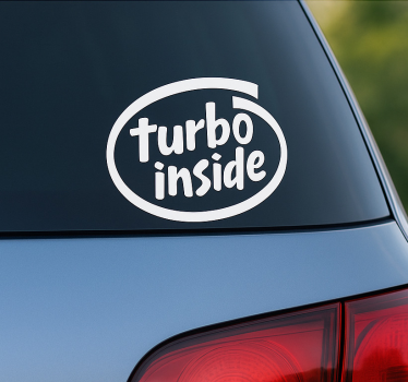 Calca para auto turbo dentro de la cita - TenVinilo