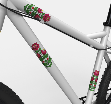 Calca para bicicleta acento floral - TenVinilo