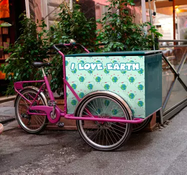 Calca para bicicleta amo la tierra - TenVinilo