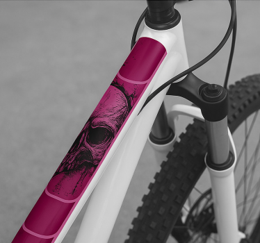 Calca para bicicleta boceto de calavera grunge - TenVinilo