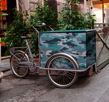 Calca para bicicleta diseño de patrón camuflaje - TenVinilo