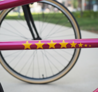 Calca para bicicleta estrella dorada brillante - TenVinilo