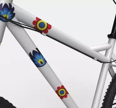 Calca para bicicleta flores y pétalos - TenVinilo