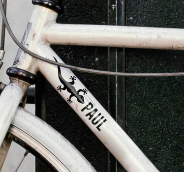 Calca para bicicleta gecko con nombre - TenVinilo