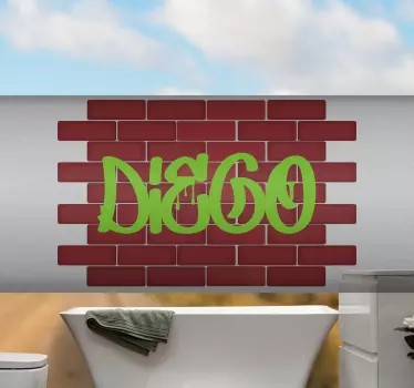 Calca para bicicleta grafiti con nombre personalizado - TenVinilo