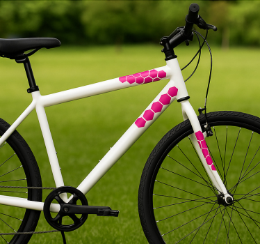 Calca para bicicleta hexágonos rosas - TenVinilo