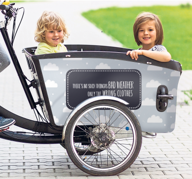 Calca para bicicleta mal tiempo, ropa inadecuada, dicho - TenVinilo