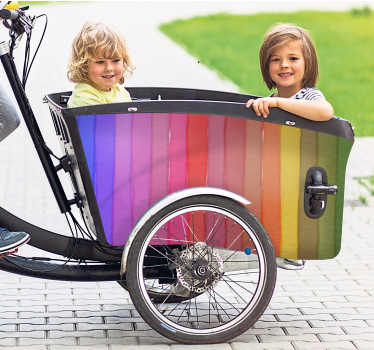 Calca para bicicleta motivo a rayas vibrantes - TenVinilo