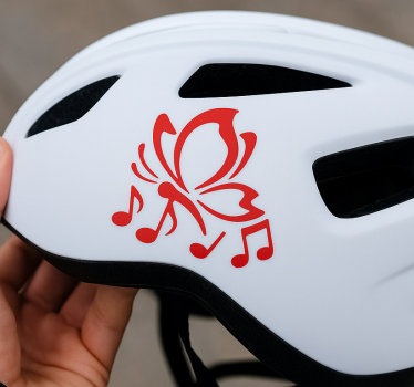 Calca para bicicleta notas musicales de mariposa - TenVinilo