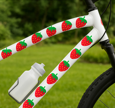 Calca para bicicleta patrón de fresas - TenVinilo