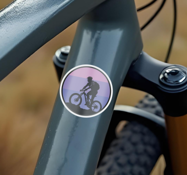 Calca para bicicleta puesta de sol purpura - TenVinilo