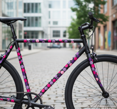 Calca para bicicleta puntos morados y rosas - TenVinilo