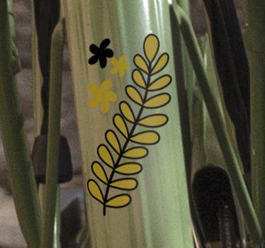 Calca para bicicleta rama verde floral - TenVinilo