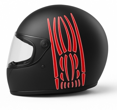Calca para bicicleta rayas rojas curvas - TenVinilo