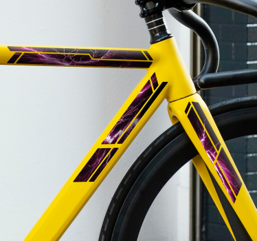 Calca para bicicleta relámpago rosa - TenVinilo