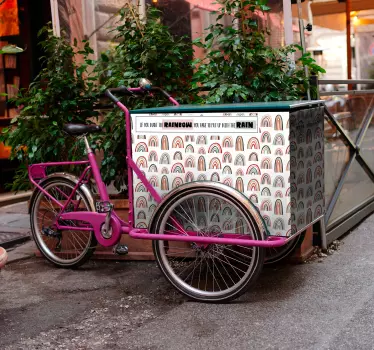 Calca para bicicleta si quieres arcoíris llena lluvia - TenVinilo