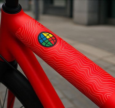 Calca para bicicleta topografía del mundo - TenVinilo