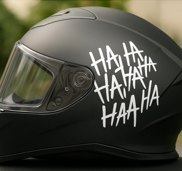 Calcomanía para moto diseño monocolor de risa - TenVinilo