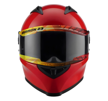 Calcomanía para moto nombre y número de visera - TenVinilo