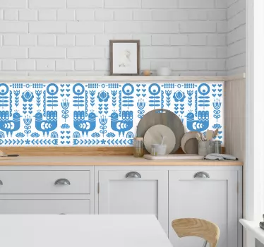 Cenefa decorativa estilo noruego - TenVinilo