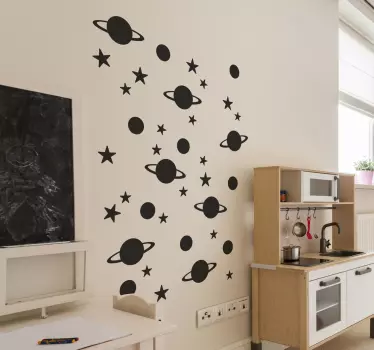 Lámina de vinilos decorativos planetas - TenVinilo