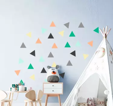 Pack de 30 vinilos infantiles de triangulitos  - TenVinilo