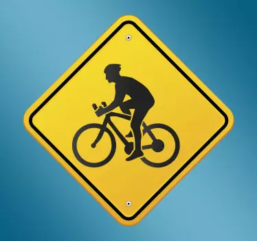 Pegatina advertencia ciclistas - TenVinilo