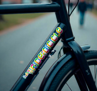 Vinilo bici quiero montar mi bicicleta - TenVinilo