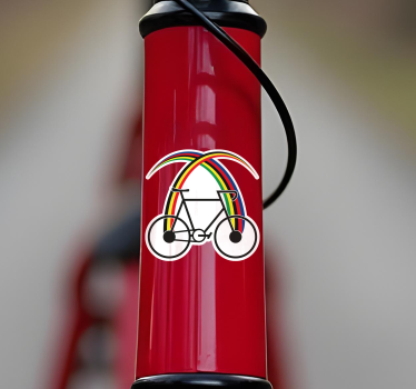 Vinilo bici rayas y diseño de bicicleta. - TenVinilo