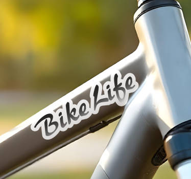 Vinilo bici texto sobre la vida en bicicleta - TenVinilo